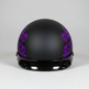 VOSS 707FRP Black Skull and Rose Half Helmet with Peak 