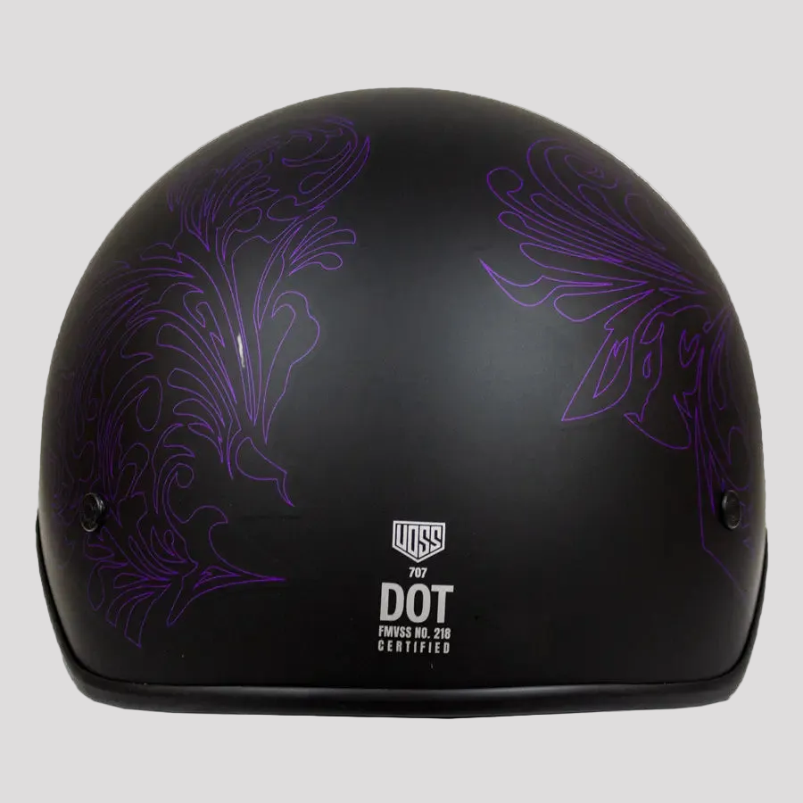 Casco Mezzo VOSS 707FRP Viola Paisley con Visiera 