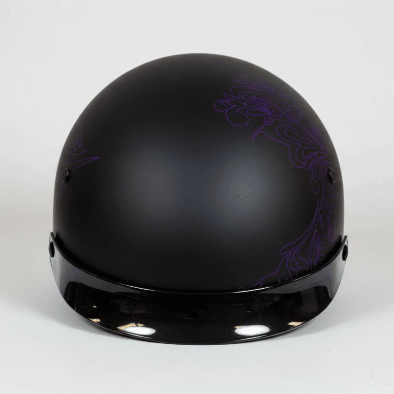 Casco Mezzo VOSS 707FRP Viola Paisley con Visiera 