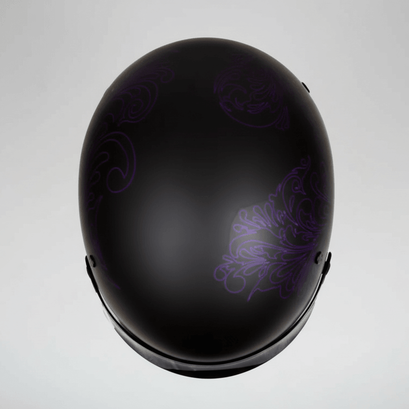 Casco Mezzo VOSS 707FRP Viola Paisley con Visiera 