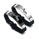 Valentine's Day Black Silver Her King His Queen Couple Bracelets - EX-STOCK CANADA