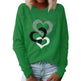 Valentine's Day Love Print Round Neck Long Sleeve Sweater - EX-STOCK CANADA