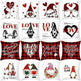 Valentine's Day Red Cartoon Letter Series Peach Skin Sofa Pillowcase - EX-STOCK CANADA