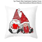 Valentine's Day Red Cartoon Letter Series Peach Skin Sofa Pillowcase - EX-STOCK CANADA