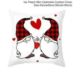 Valentine's Day Red Cartoon Letter Series Peach Skin Sofa Pillowcase - EX-STOCK CANADA