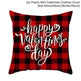 Valentine's Day Red Cartoon Letter Series Peach Skin Sofa Pillowcase - EX-STOCK CANADA