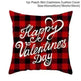 Valentine's Day Red Cartoon Letter Series Peach Skin Sofa Pillowcase - EX-STOCK CANADA