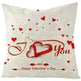 Valentine's Day Red Heart Linen Pillowcase - EX-STOCK CANADA