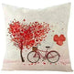 Valentine's Day Red Heart Linen Pillowcase - EX-STOCK CANADA
