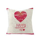 Valentine's Day Red Heart Linen Pillowcase - EX-STOCK CANADA