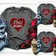 Valentine's Day Women's Top Printed Round Neck Short Sleeve - EX-STOCK CANADA