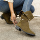 Versatile Riding European And American Trendy Unique Mid-calf Boots EX-STOCK Canada 