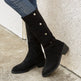 Versatile Riding European And American Trendy Unique Mid-calf Boots EX-STOCK Canada 