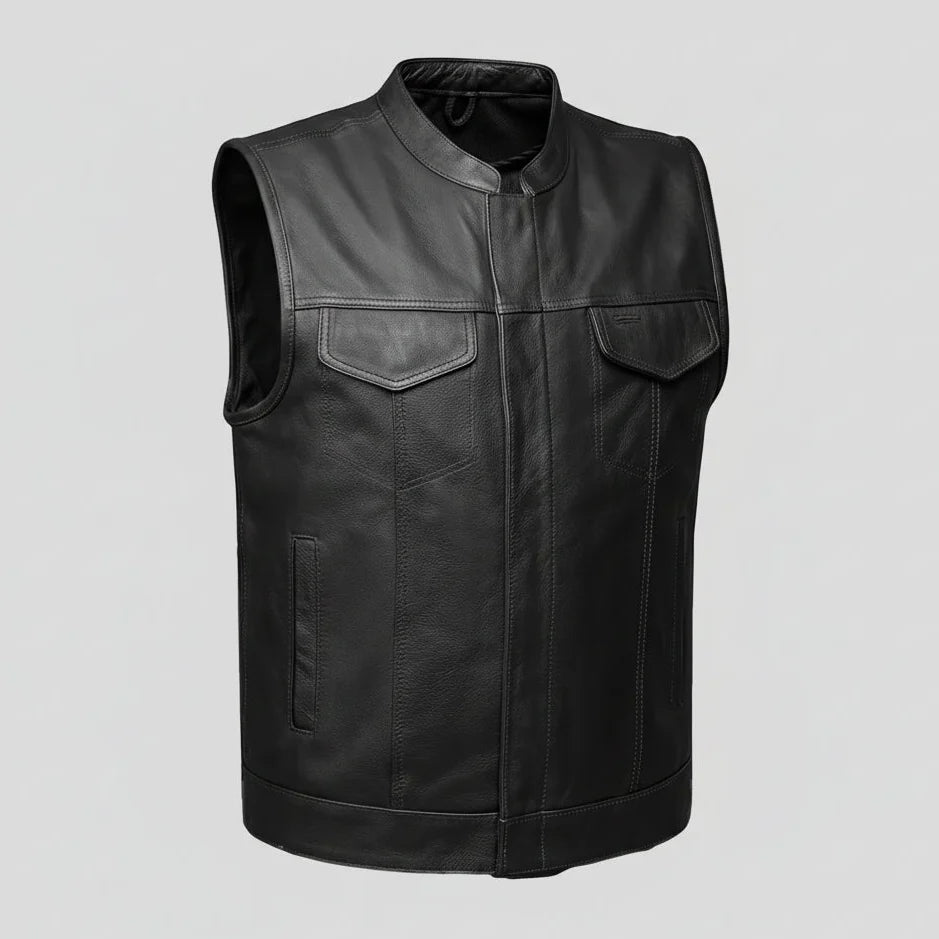 Open Road Men's Leather Club Vest 