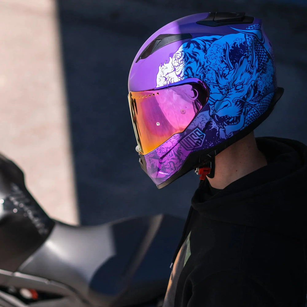 Voss 989 Moto-V Rei Motorcycle Helmet 