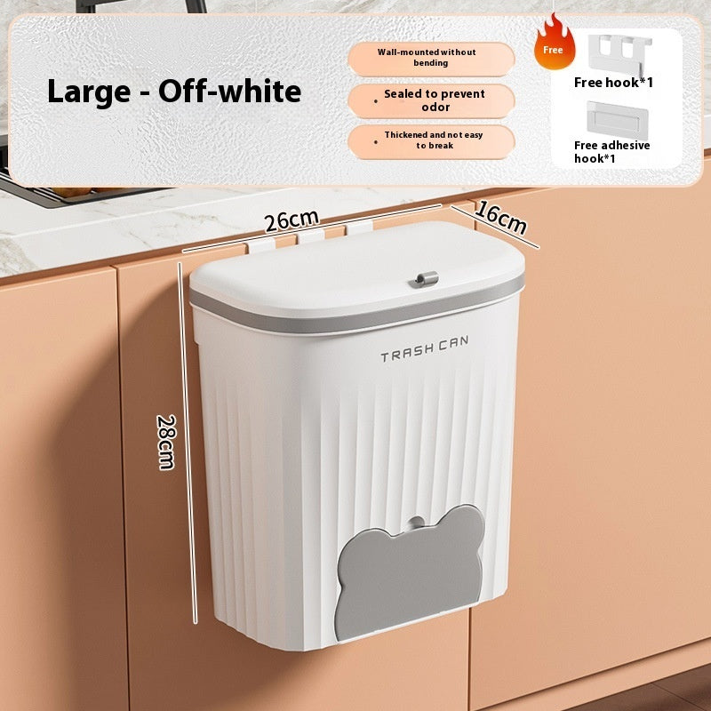 Wall-mounted Household Toilet Kitchen Waste Storage Bucket With Lid EX-STOCK Canada 