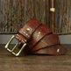 Washed-out Vintage First Layer Cow Leather Pin Buckle Jeans Belt - EX-STOCK CANADA