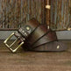 Washed-out Vintage First Layer Cow Leather Pin Buckle Jeans Belt - EX-STOCK CANADA