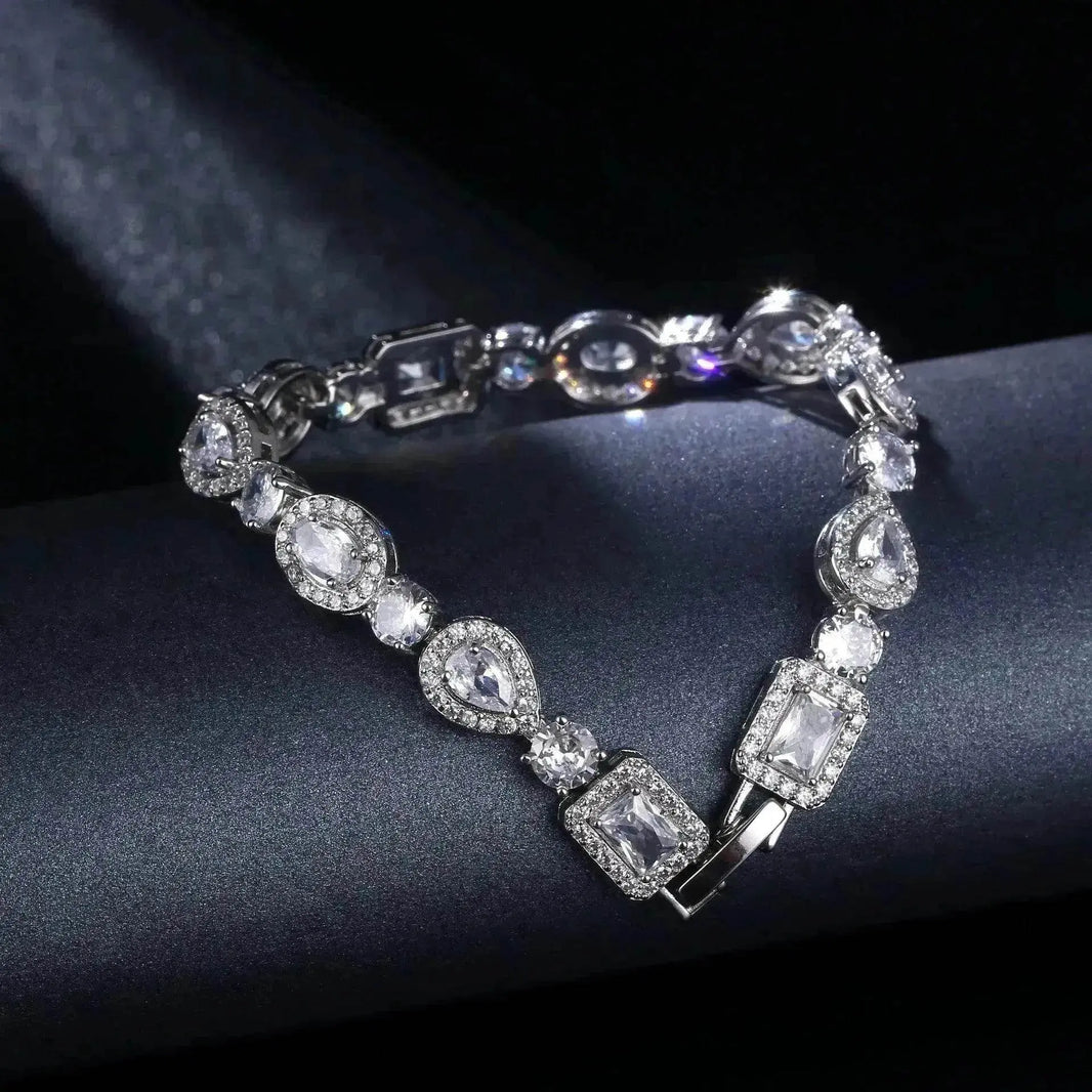 Water Drop Multi-shape Horse Eye Zircon Bracelet - EX-STOCK Canada