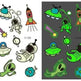 Waterproof kids aerospace luminous tattoo stickers - EX-STOCK Canada