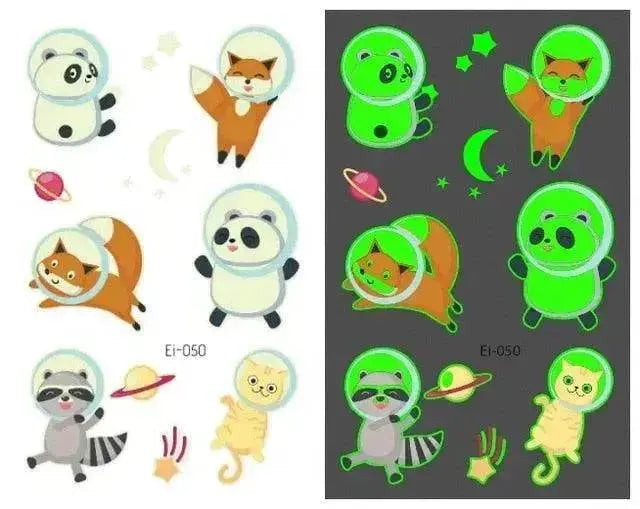 Waterproof kids aerospace luminous tattoo stickers - EX-STOCK Canada