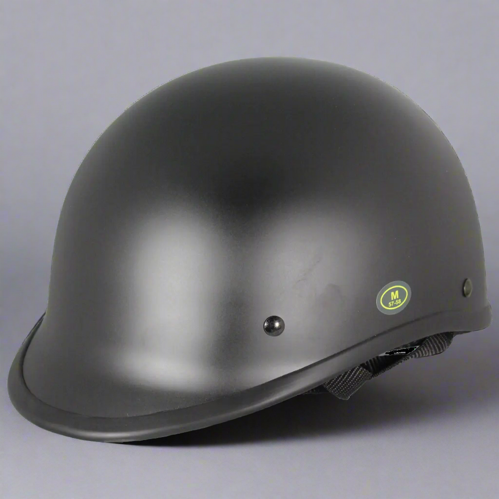 West Coast Leather Black Peak Half Helmet EX-STOCK Canada 