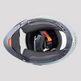 West Coast Leather Black and Green Leather Biker Helmet 