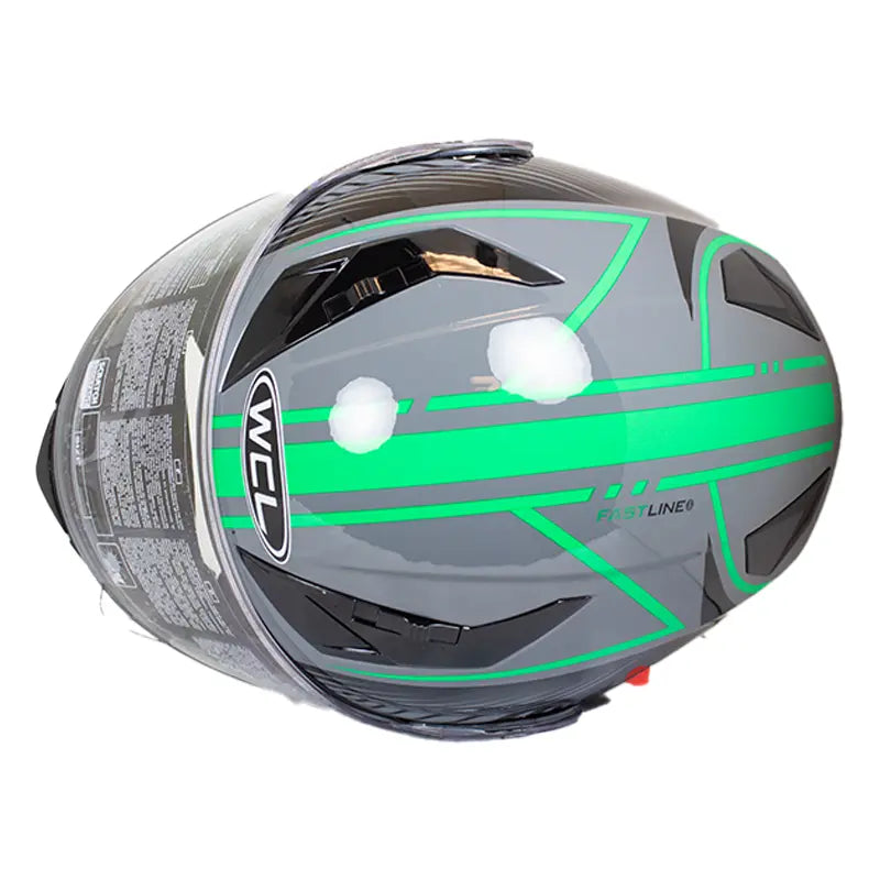 خوذة راكب دراجة سوداء وخضراء من جلد ويست كوستEX-STOCK Canada 