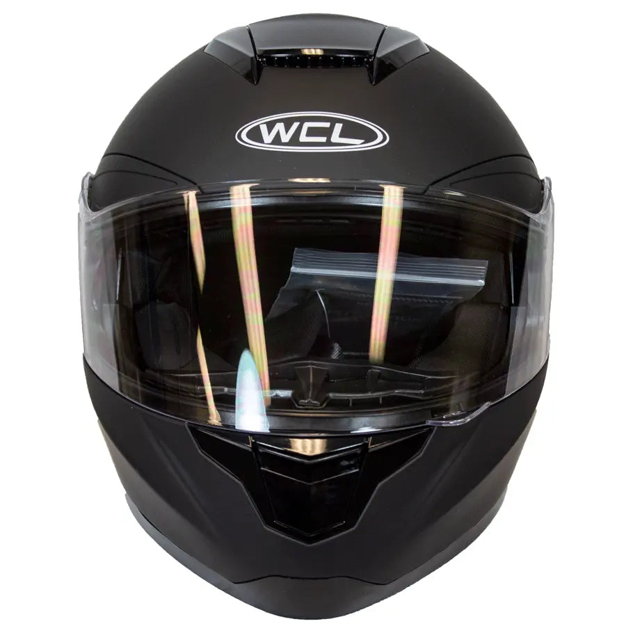 West Coast Leather Full Face Matte Black Helmet EX-STOCK Canada 