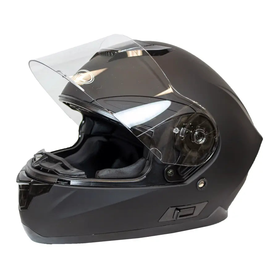 West Coast Leather Full Face Matte Black Helmet EX-STOCK Canada 