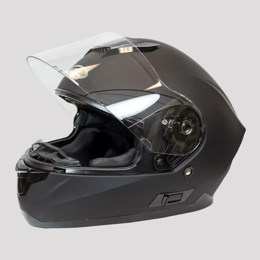 West Coast Leather Full Face Matte Black Helmet 
