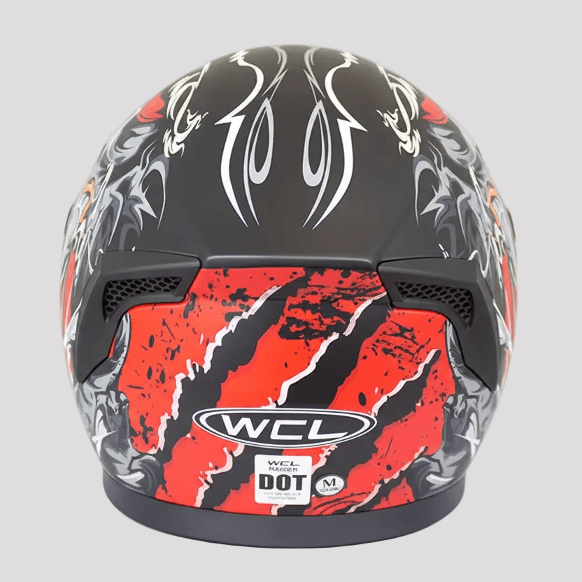 Casco de Motociclista Calavera Monstruo de Cuero de la Costa Oeste 