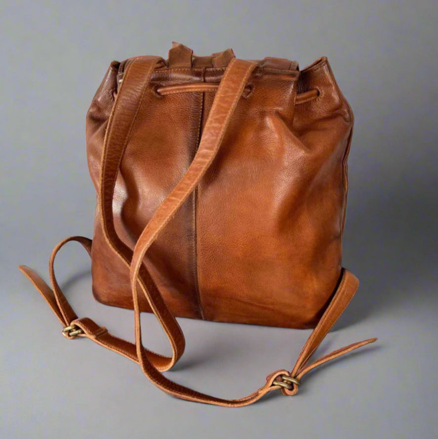 Leather Drawstring Backpack EX-STOCK Canada 