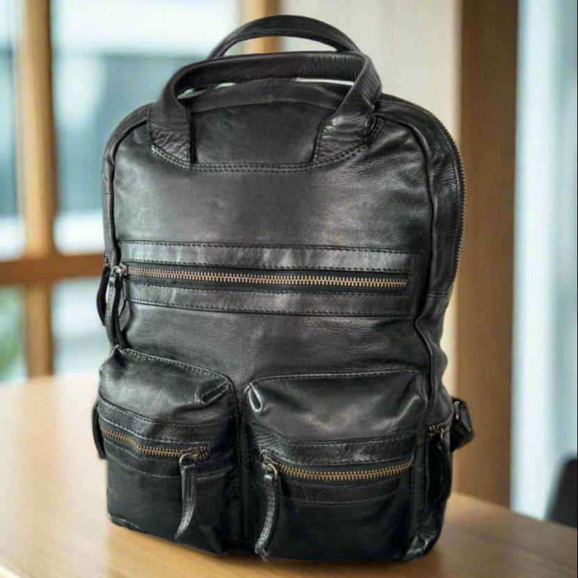 MET Multi-Pocket Leather Backpack with Dual Carry Handles EX-STOCK Canada 