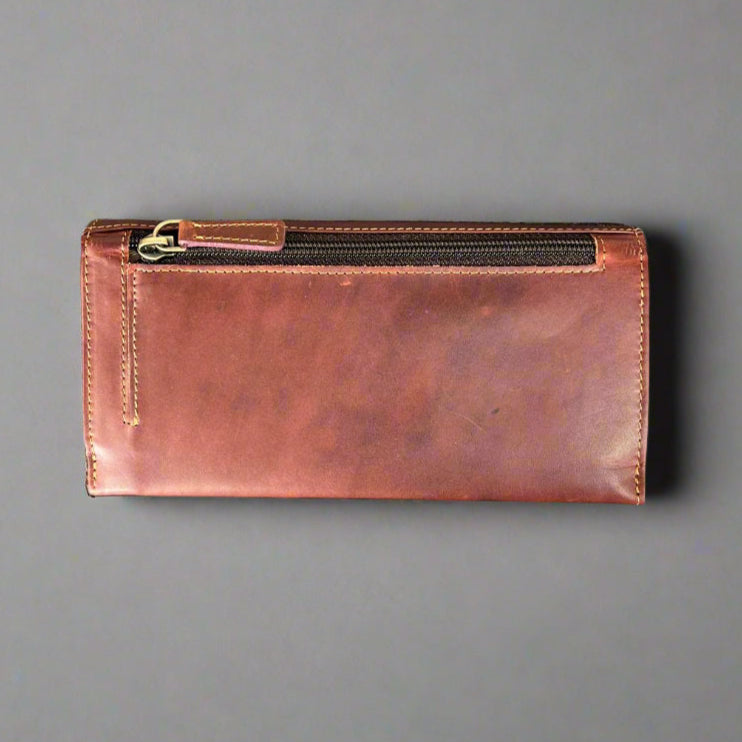 Women’s Cow Leather Flap Wallet EX-STOCK Canada 