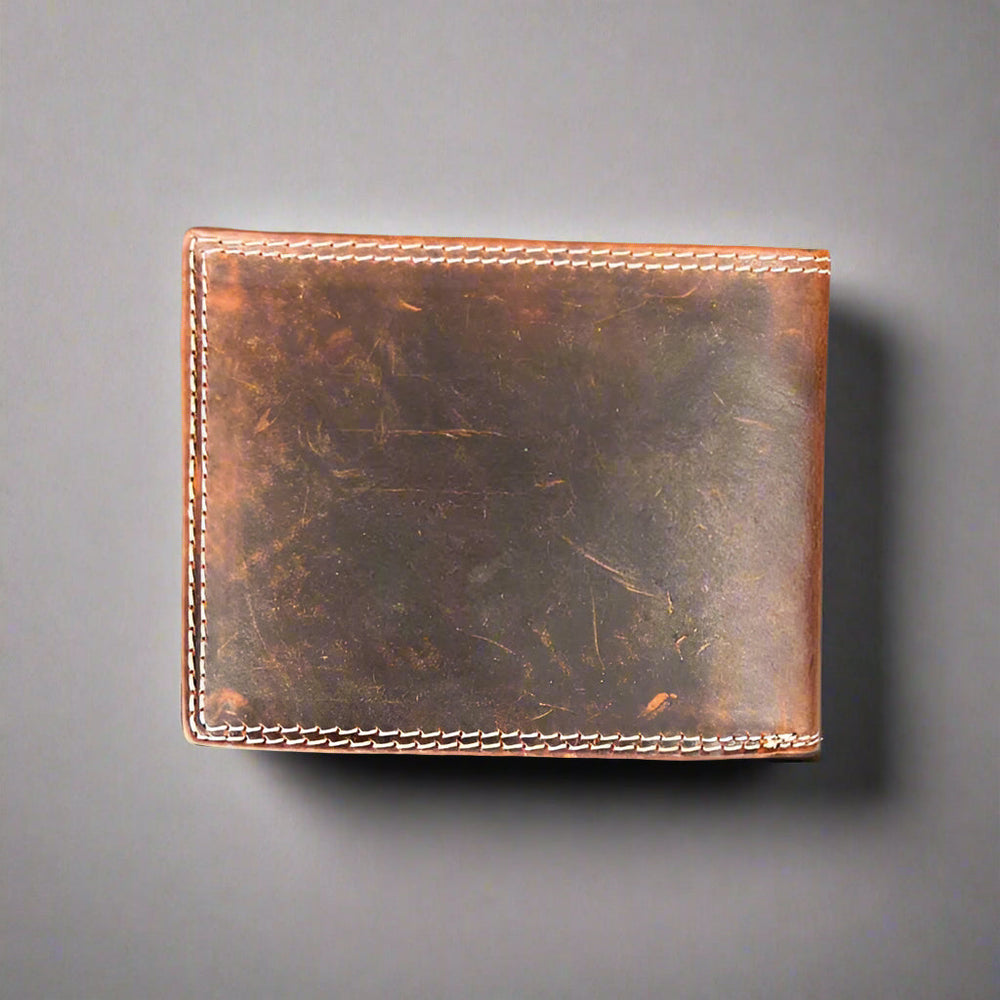 Men’s Steer Embossed Bifold Leather Wallet EX-STOCK Canada 