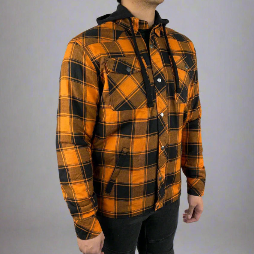 Maglia da uomo corazzata con felpa con cappuccio removibile 