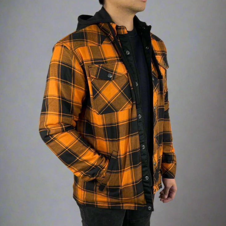 Chemise blindée pour hommes avec capuche amovible 