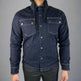 Men’s Armored Denim Shirt with Removable Hoodie 