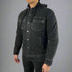 Men’s Armored Denim Shirt with Removable Hoodie 