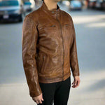 Men's Classic Sheep Leather Jacket EX-STOCK Canada 