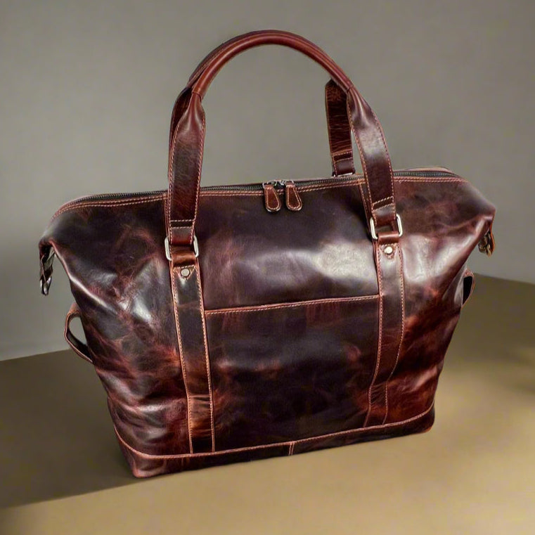 Manhattan Luxury Leather Travel Duffle Bag EX-STOCK Canada 