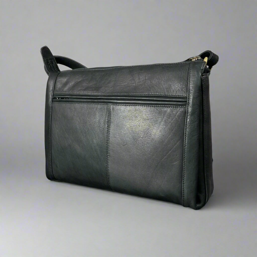 Derek Alexander Zip Top Leather Crossbody Bag EX-STOCK Canada 