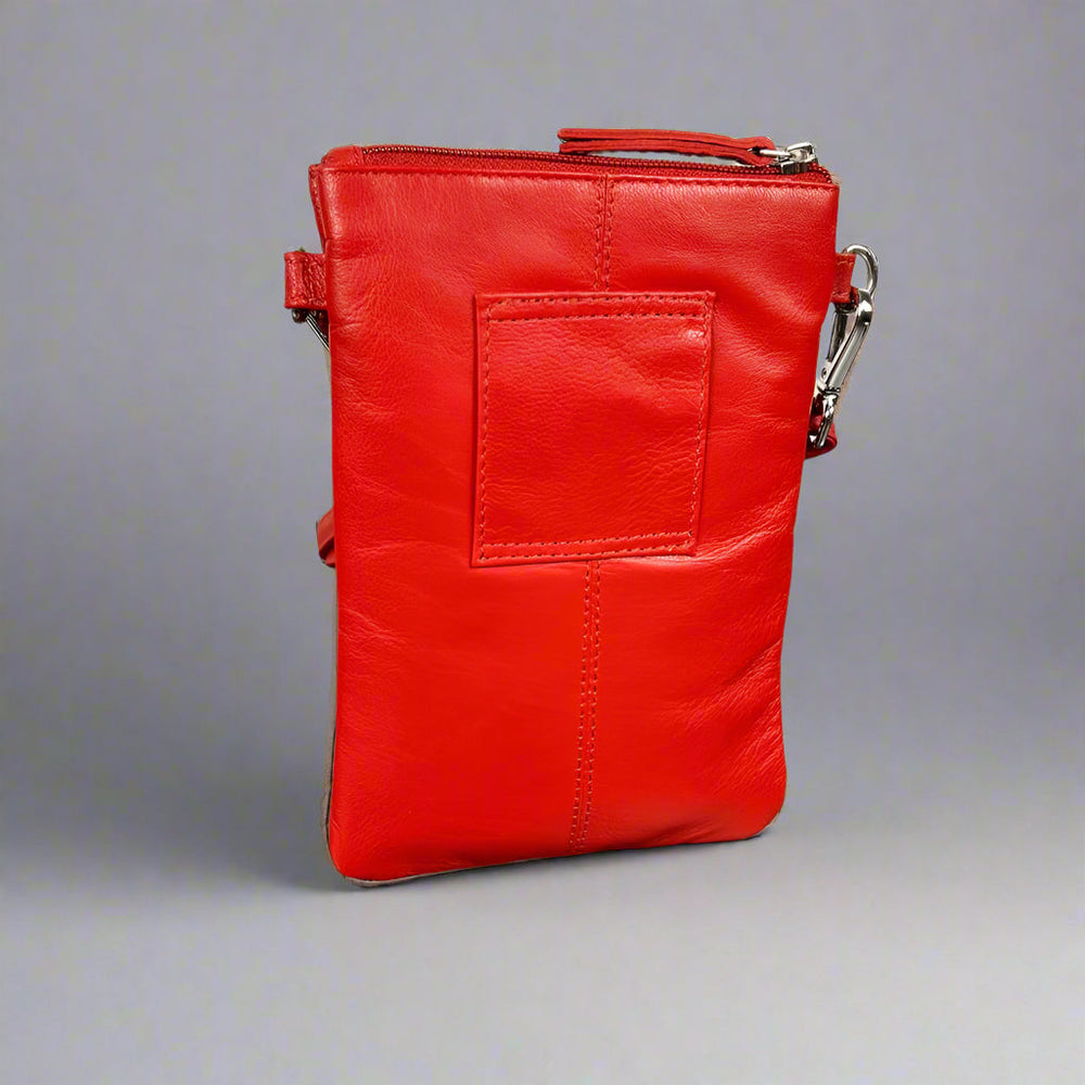 Greenwood Leather Mini Crossbody Bag with 3 Zipper Pockets EX-STOCK Canada 