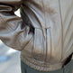 Veste bombardier en cuir pour hommes BOL à double poche 