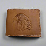Men’s Cow Leather Eagle Embossed Bifold Wallet EX-STOCK Canada 