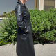 Women's Classic Leather Trench Coat. Double-Breasted Button Closure with Adjustable Belt EX-STOCK Canada 