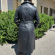 Women's Classic Leather Trench Coat. Double-Breasted Button Closure with Adjustable Belt EX-STOCK Canada 