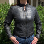 Women's Sheep Leather Jacket with Stitched Shoulders EX-STOCK Canada 