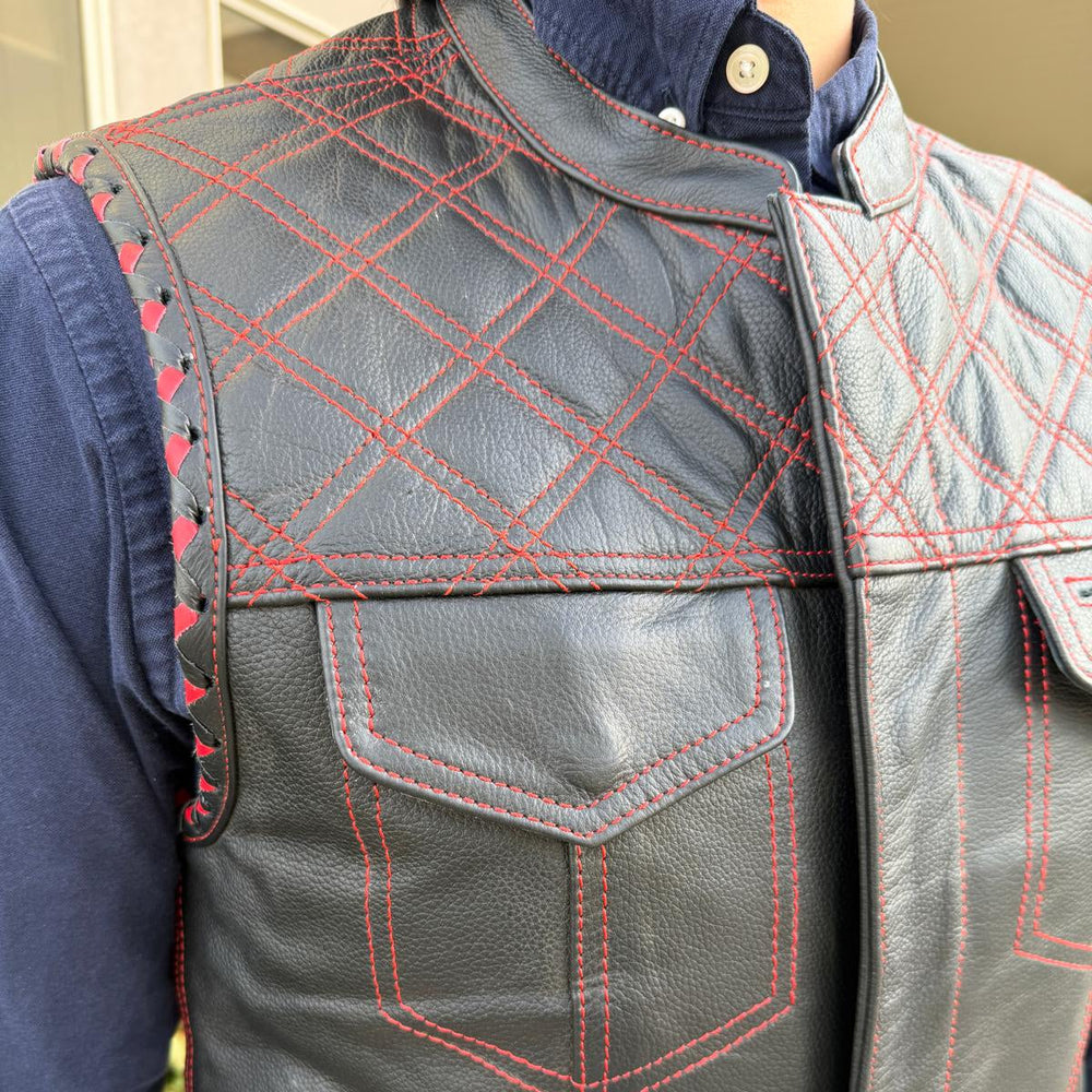 سترة نادي راكبي الدراجات الجلدية الأصلية للرجالEX-STOCK Canada 